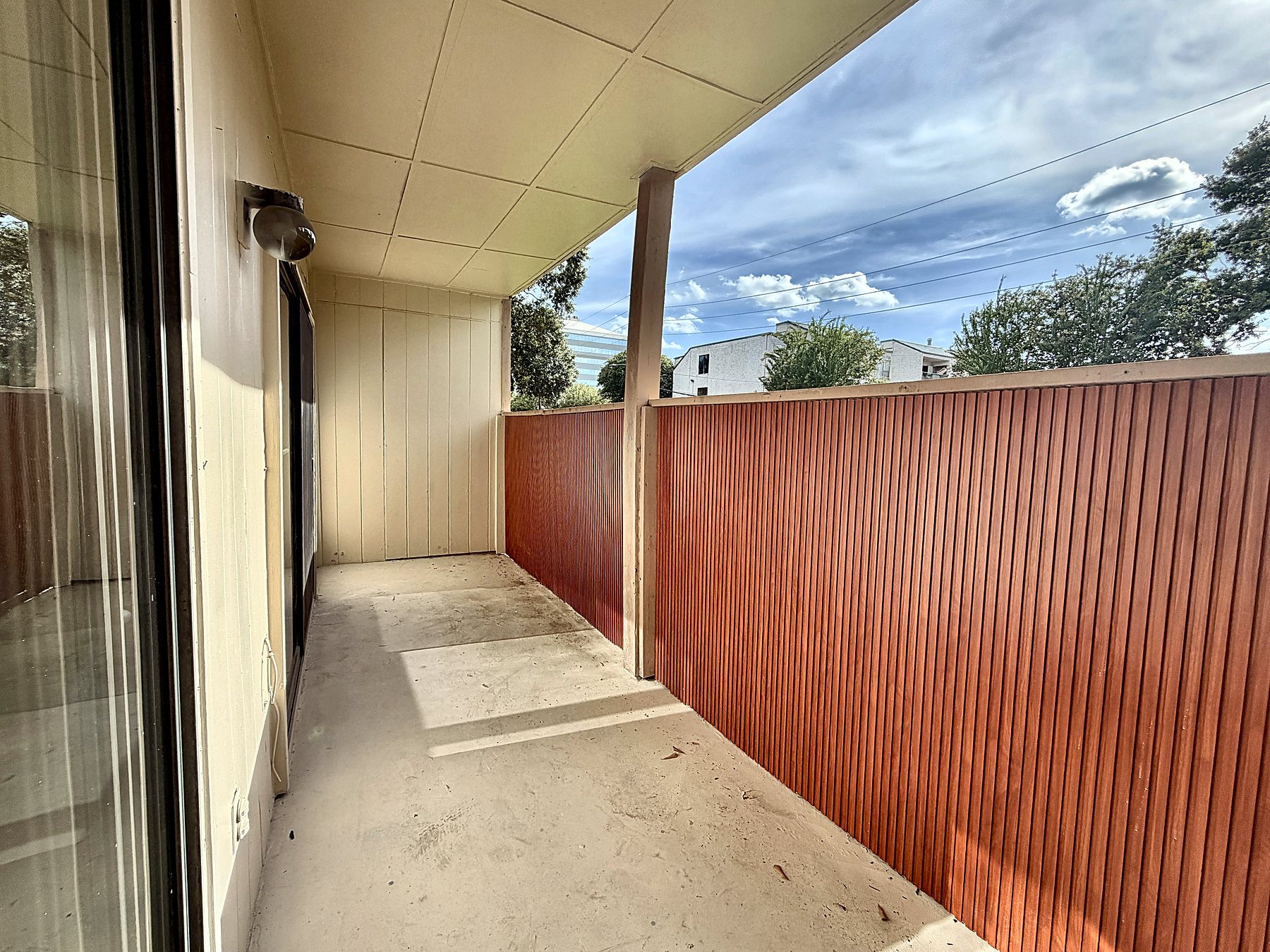 Large private balcony
